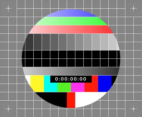 Retro-Chip-Diagramm, das für die TV-Kalibrierung verwendet wurde. — Stockvektor