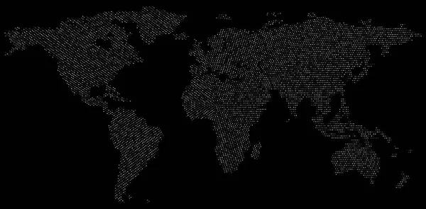 Точечная карта мира для инфографики больших данных . — стоковый вектор