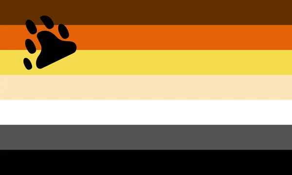 Bandeira da irmandade urso - uma de uma comunidade de orgulho LGBT minoria sexual — Vetor de Stock