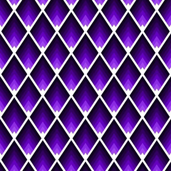紫外線色の三角形パターン。紫色の色合いの幾何学的シームレスなテクスチャ. — ストックベクタ