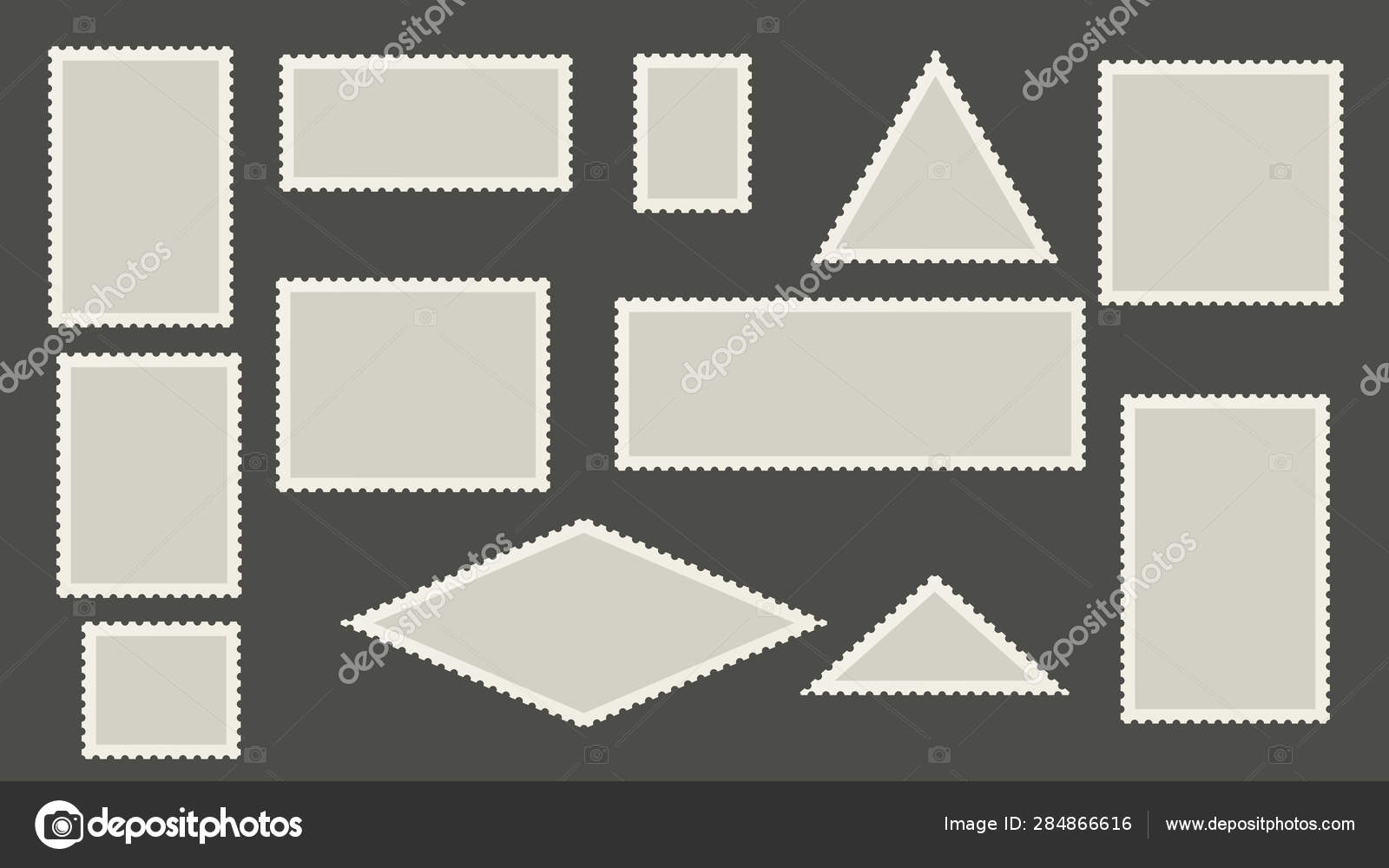 blank postage stamps template perforated post marks stamps template