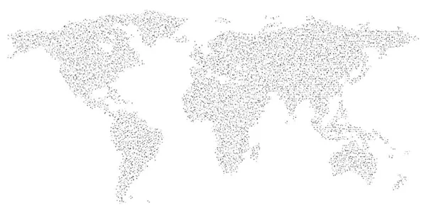 Точечная карта мира для инфографики больших данных . — стоковый вектор