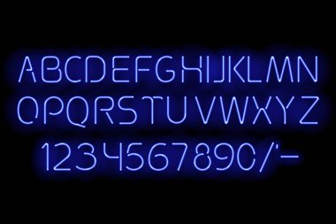 Mavi Neon Alfabesi