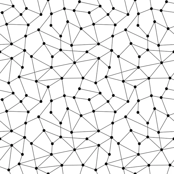 Abstrakte geometrische nahtlose Muster. Punkte und Linien — Stockvektor