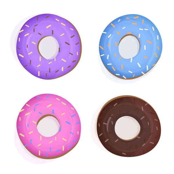 Colofull doughnuts set — Stock Vector
