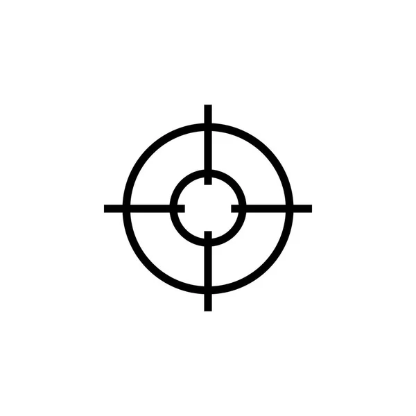 Simple collimator sight sniper scope crosshairs icon. — Stock Vector