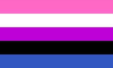Genderqueer bayrak - Lgbt gurur cinsel azınlık bir topluluklarından biri..