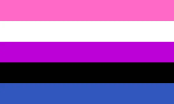 Bendera genderqueer - salah satu komunitas LGBT minoritas seksual kebanggaan .. - Stok Vektor
