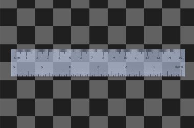 Mühendis veya mimar plastik Draftı cetvel ile bir imparatorluk ve metrik birimler ölçek.