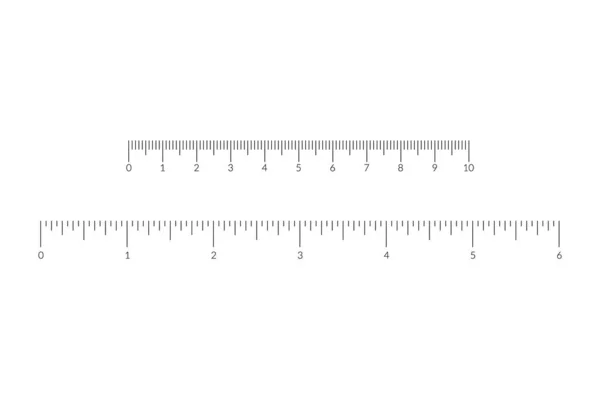 Imperial and metric units measure scale overlay bar for ruler. — Stock Vector