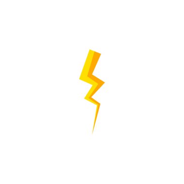 Flash ve gök gürültüsü simgesi cıvata. Yüksek gerilim ve elektrik sembolü.