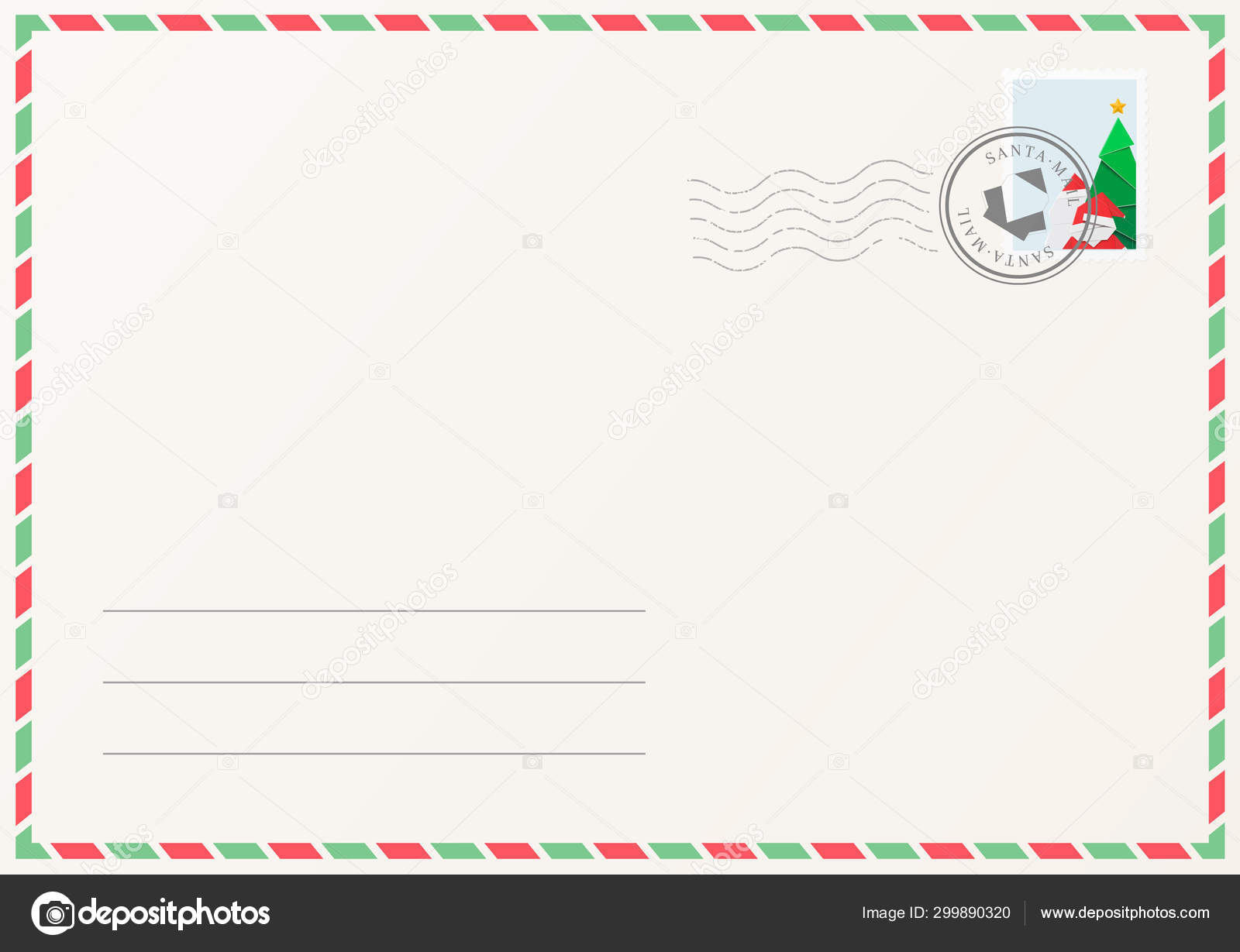 Recto Carte Postale Vide Pour Noel Nouvel An Et Autres Vacances D Hiver Image Vectorielle Par Arseniuk Oleksii C Illustration