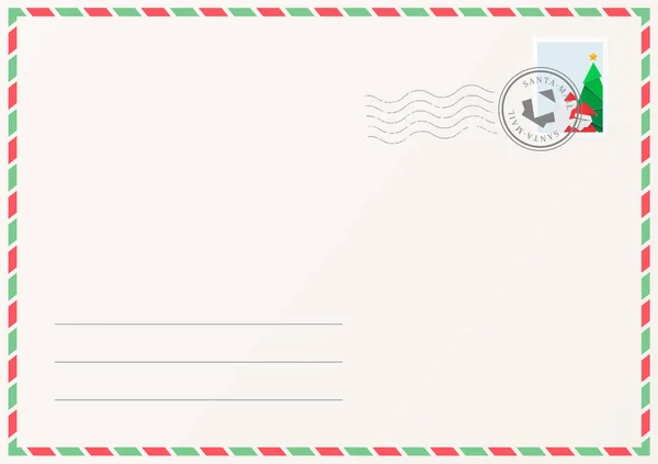Recto carte postale vide pour Noël, Nouvel An et autres vacances d'hiver . — Image vectorielle