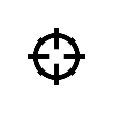 Basit keskin nişancı tüfeği amacı hedef. AR crosshairs. Silah kapsam simgesi.