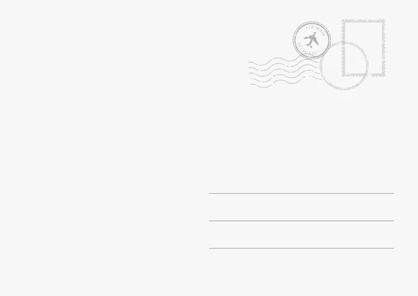 Пустой зад дорожной почтовой карточки. Шаблон дизайна открыток . — стоковый вектор
