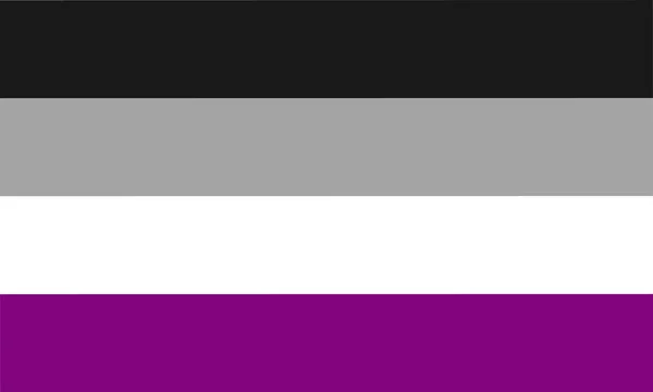 Assexual pride flag - eine der sexuellen Minderheiten der lgbt-Community — Stockvektor