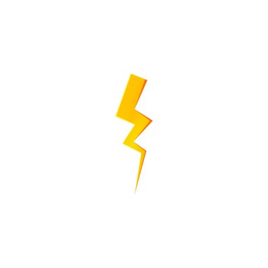 Flash ve gök gürültüsü simgesi cıvata. Yüksek gerilim ve elektrik sembolü.