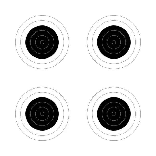 Tagret circular para a prática de tiro e rodadas de competição em uma escala de rifle . — Vetor de Stock