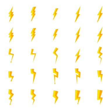 Gök gürültüsü ve ışık simgeleri