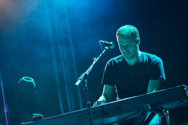 Bergamo, İtalya. 23st Temmuz 2017. İtalyan şarkıcı Irene Grandi Rock sul Serio festivali gerçekleştirir. Brambilla Simone Photography canlı haber