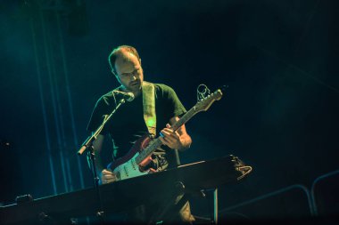 Bergamo, İtalya. 23st Temmuz 2017. İtalyan şarkıcı Irene Grandi Rock sul Serio festivali gerçekleştirir. Brambilla Simone Photography canlı haber
