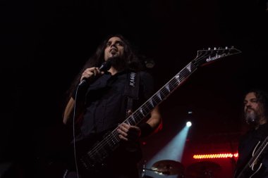 Pavia, İtalya - 31 Ekim 2018: Alman senfonik metal müzik grubu Haggard Dagda Live Club adlı gerçekleştirir. Brambilla Simone canlı haber fotoğrafçı