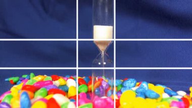 Bir geri sayım geçen sürede ölçme kum saati closeup