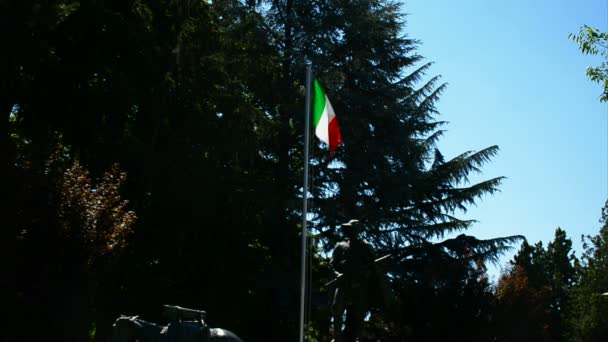 Alba (Cuneo), Itália - 17 de junho de 2017: monumento ao Alpini, em Alba — Vídeo de Stock