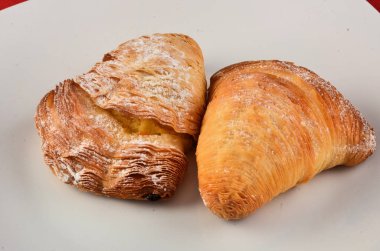 Sfogiatella, tipik Katmerli dondurma pasta Napoli İtalya