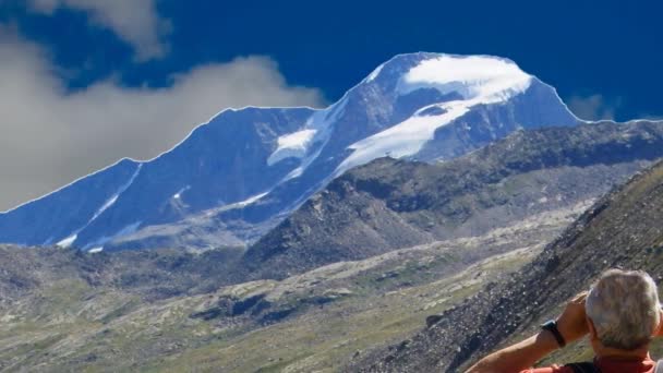 Párrafo de cine. Verano naturaleza bosque de montaña lago paisaje — Vídeos de Stock