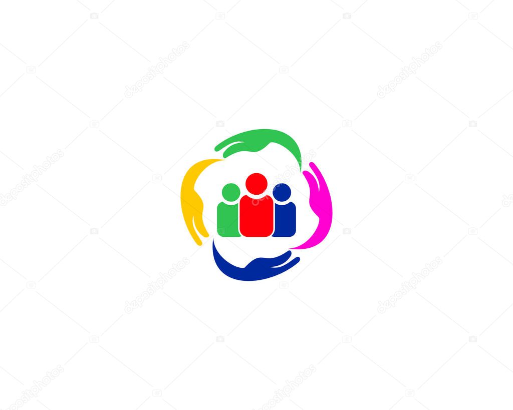 Is a symbol related to social, humanitarian, cooperation, teamwork, business, charity or foundation