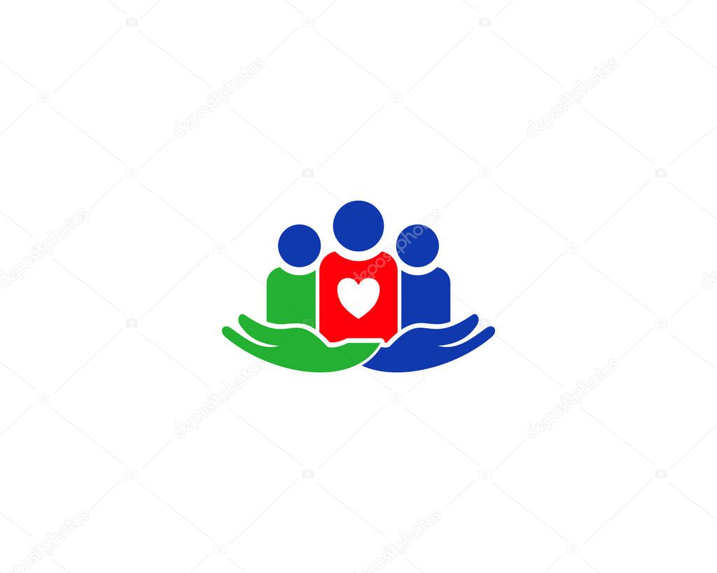 Is a symbol related to social, humanitarian, cooperation, teamwork, business, charity or foundation