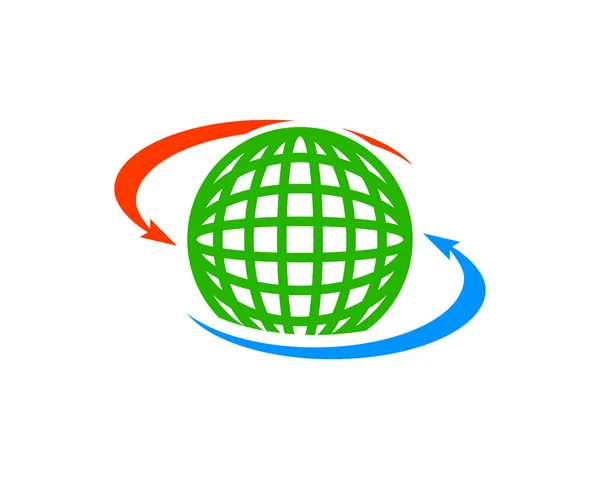 Sharing Global Icon Logo Design Element — Stock Vector