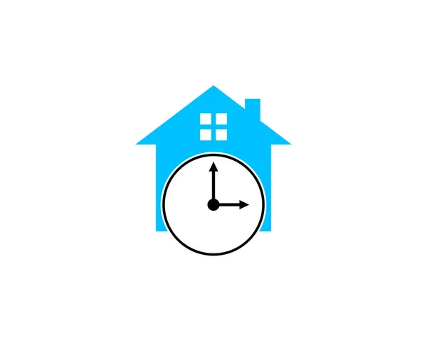 Time House Ícone Logo Elemento Design —  Vetores de Stock