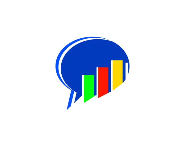 Šablona Návrhu Logo Firmy Chat Statistiky — Stockový vektor