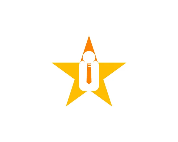 Elemento Progettazione Logo Star Job — Vettoriale Stock