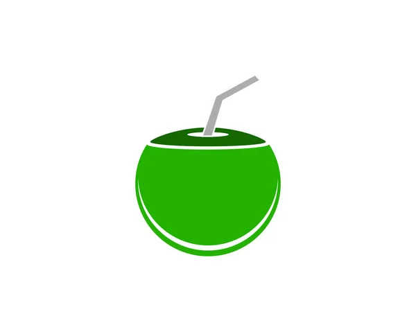 Векторный Дизайн Логотипа Кокосового Напитка — стоковый вектор