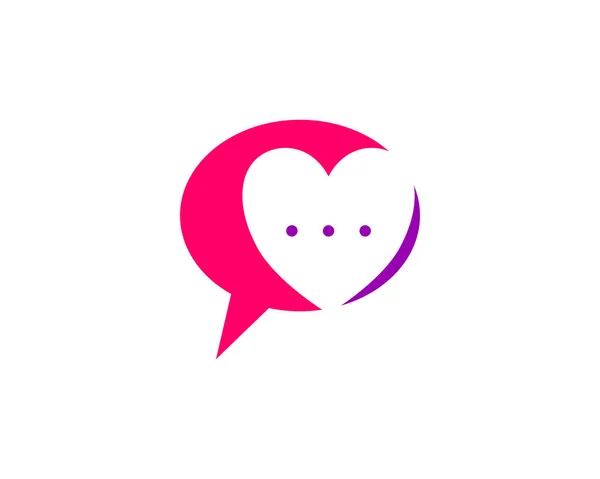 Love Chat Talk Love Logo Design Șablon — Vector de stoc