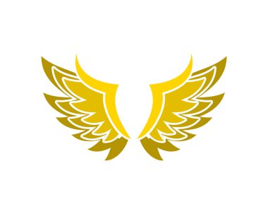 Kanat logosu şablon vektör ikonu tasarımı