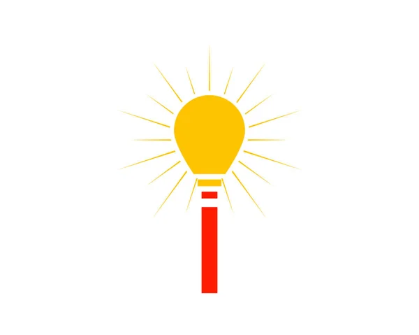 Bokstaven Glödlampa Logotypen Vektor — Stock vektor