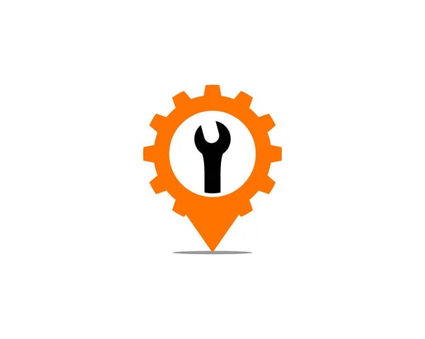 Pin Reparación Logo Diseño Elemento — Vector de stock