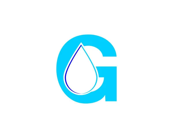 Letter Waterdruppel Logo Pictogram Ontwerp Template Elementen — Stockvector