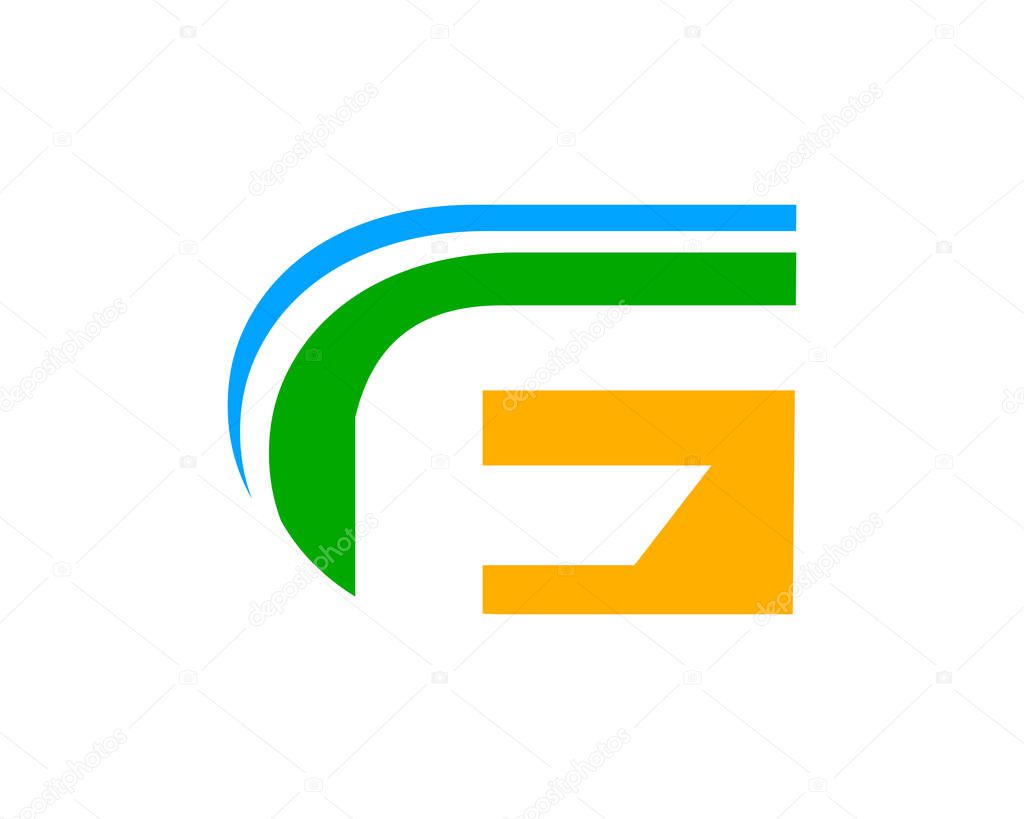FG or GF letter logo