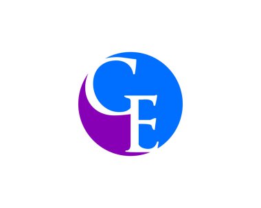 CE mektup Logo tasarım şablonu vektör