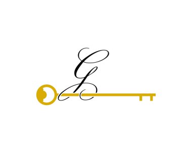 G harfi anahtar Logo vektör
