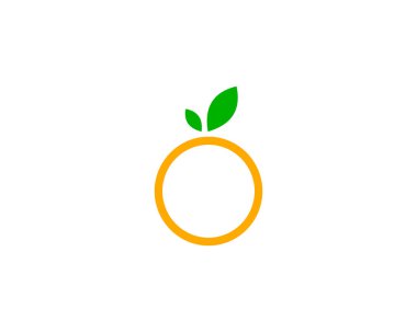 Turuncu logo tasarımı Vektör simgesi çizimi