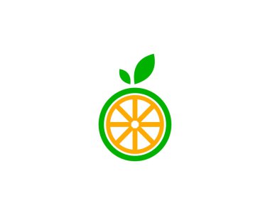 Turuncu logo tasarımı Vektör simgesi çizimi