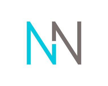 Nn mektup logo tasarım şablonu vektör