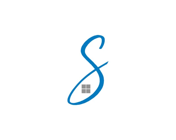 Home Initial Letter Logo Design — Stock Vector