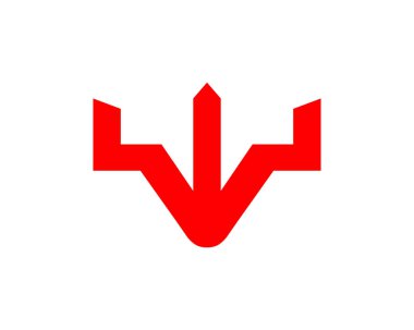 İlk harf W Logo tasarım şablonu